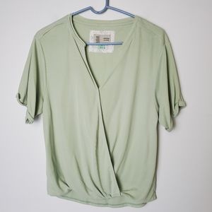 Saturday Sunday by Anthropologie Faux Wrap Top